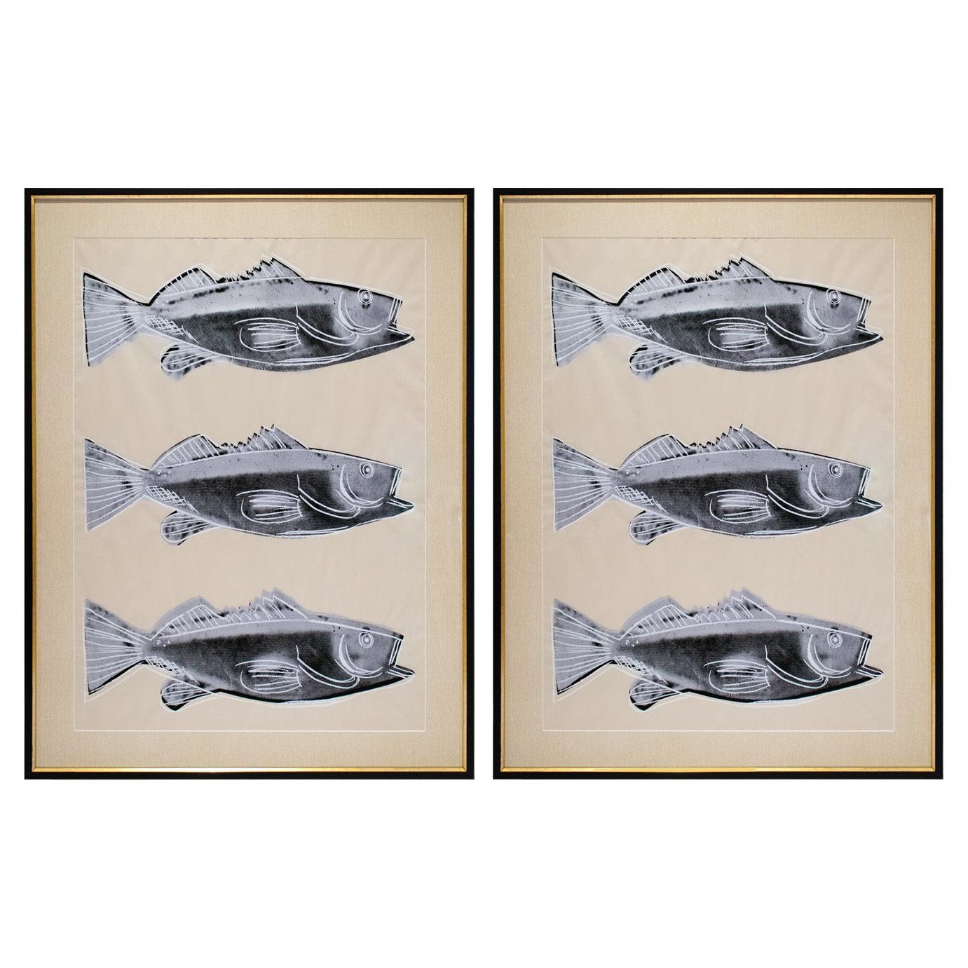 Paire d'impressions de poissons Andy Warhol (F. & S. IIIA.39) 1983 en vente