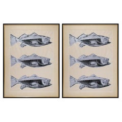 Paire d'impressions de poissons Andy Warhol (F. & S. IIIA.39) 1983