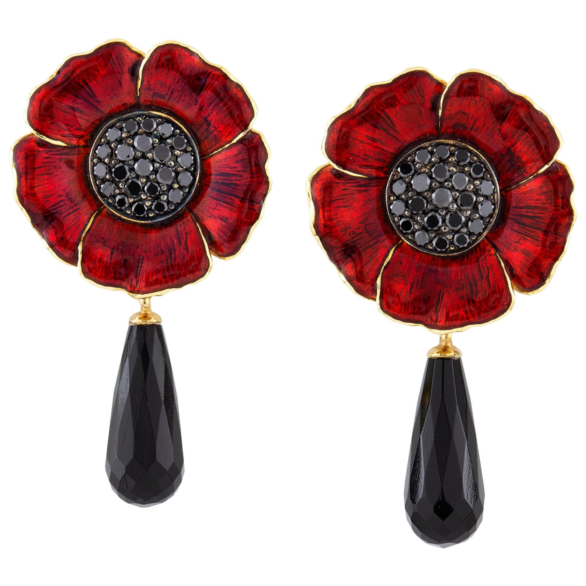 Pair of Anemone Earrings by Ilgiz F