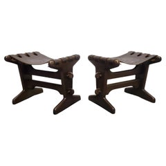 Pair of Angel Pazmino for Muebles De Estilo Stools