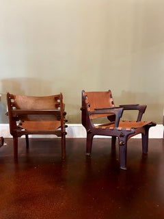Pair of Angel Pazmino Safari Lounge Chairs