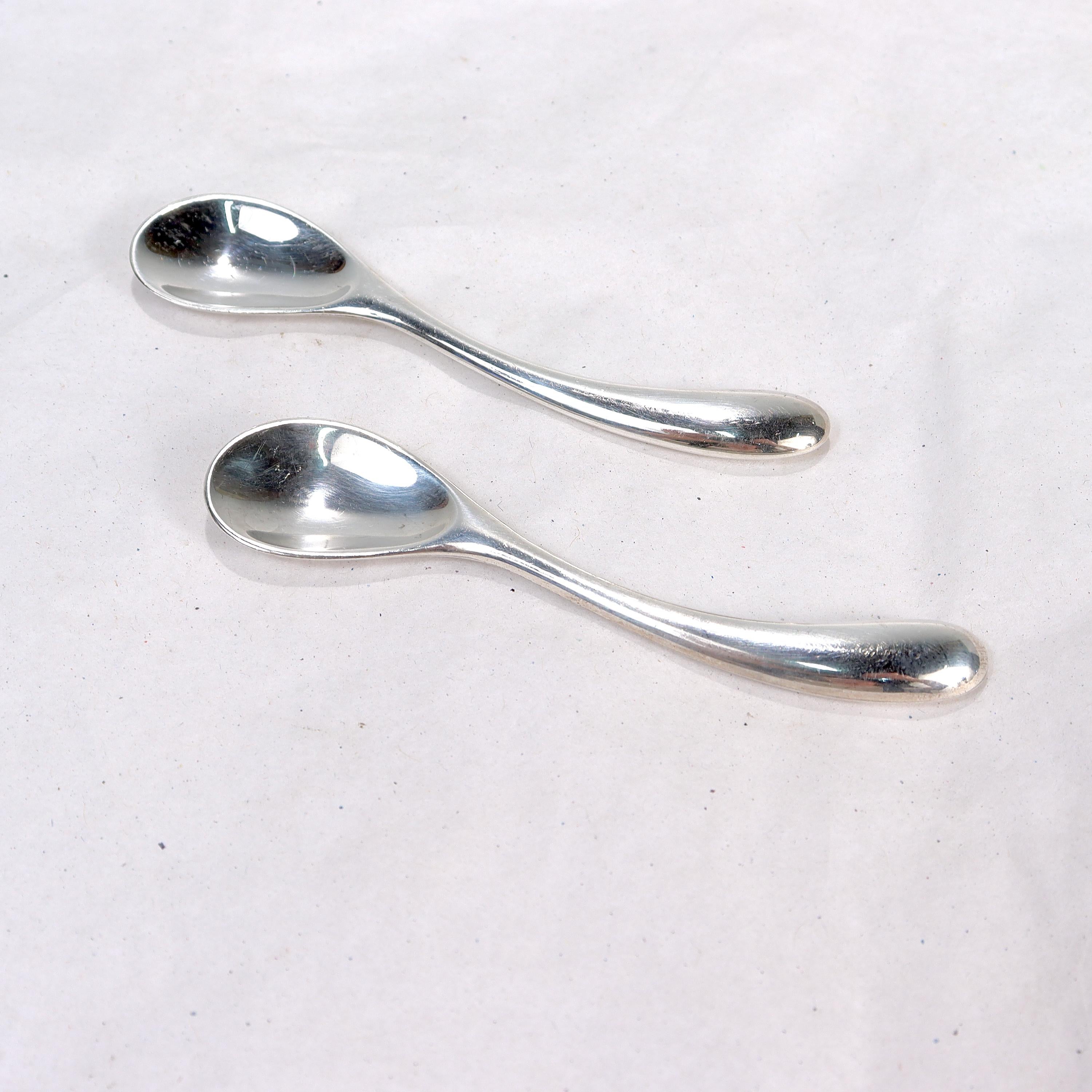 Modern Pair of Angela Cummings Studios Sterling Silver Demitasse Spoons