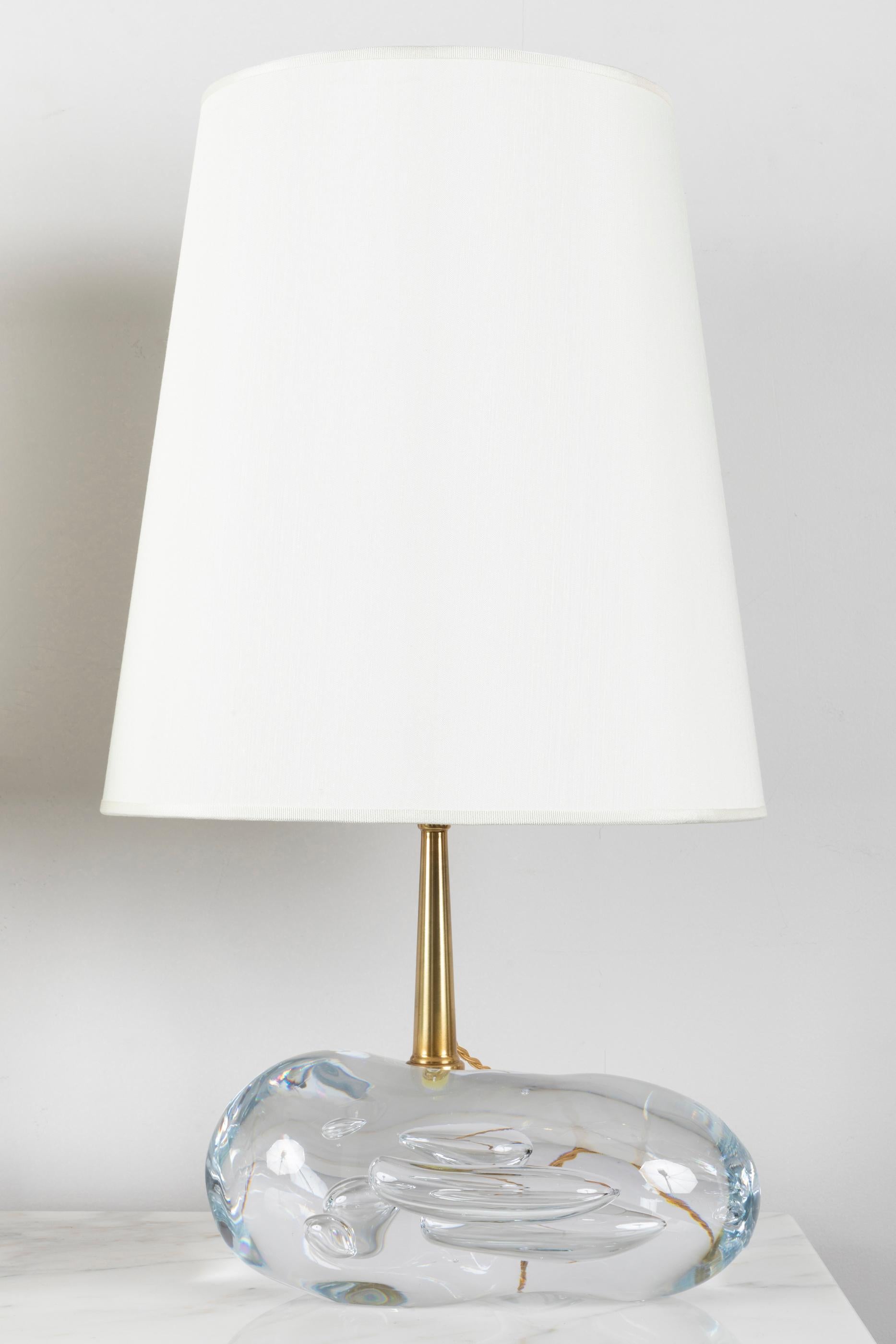 Pair of Angelo Brotto Glass Blocks Table Lamps In New Condition In Paris, Ile-de-France