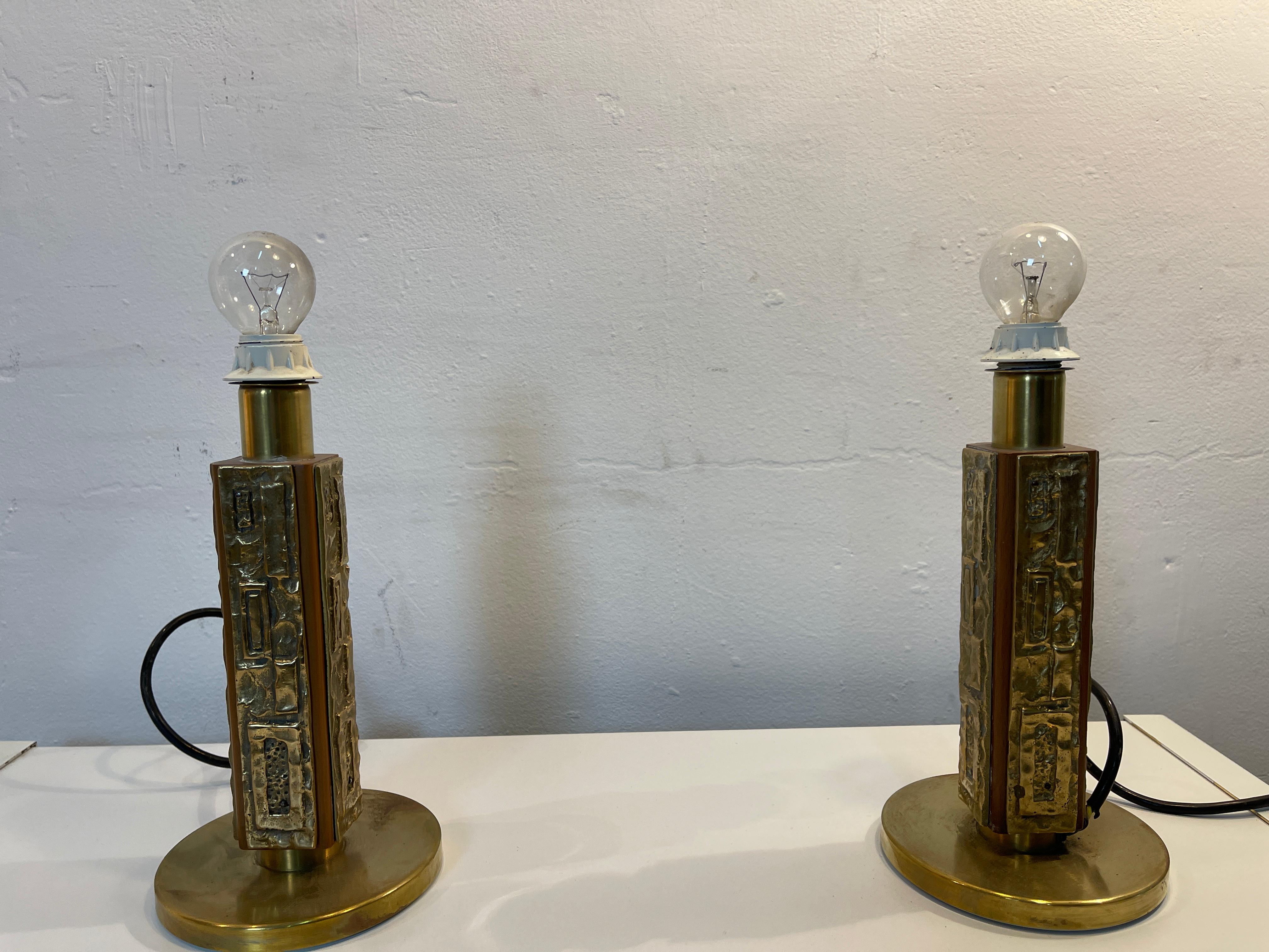 Mid-20th Century Pair of Angelo Brotto Lamps Mod, Margot