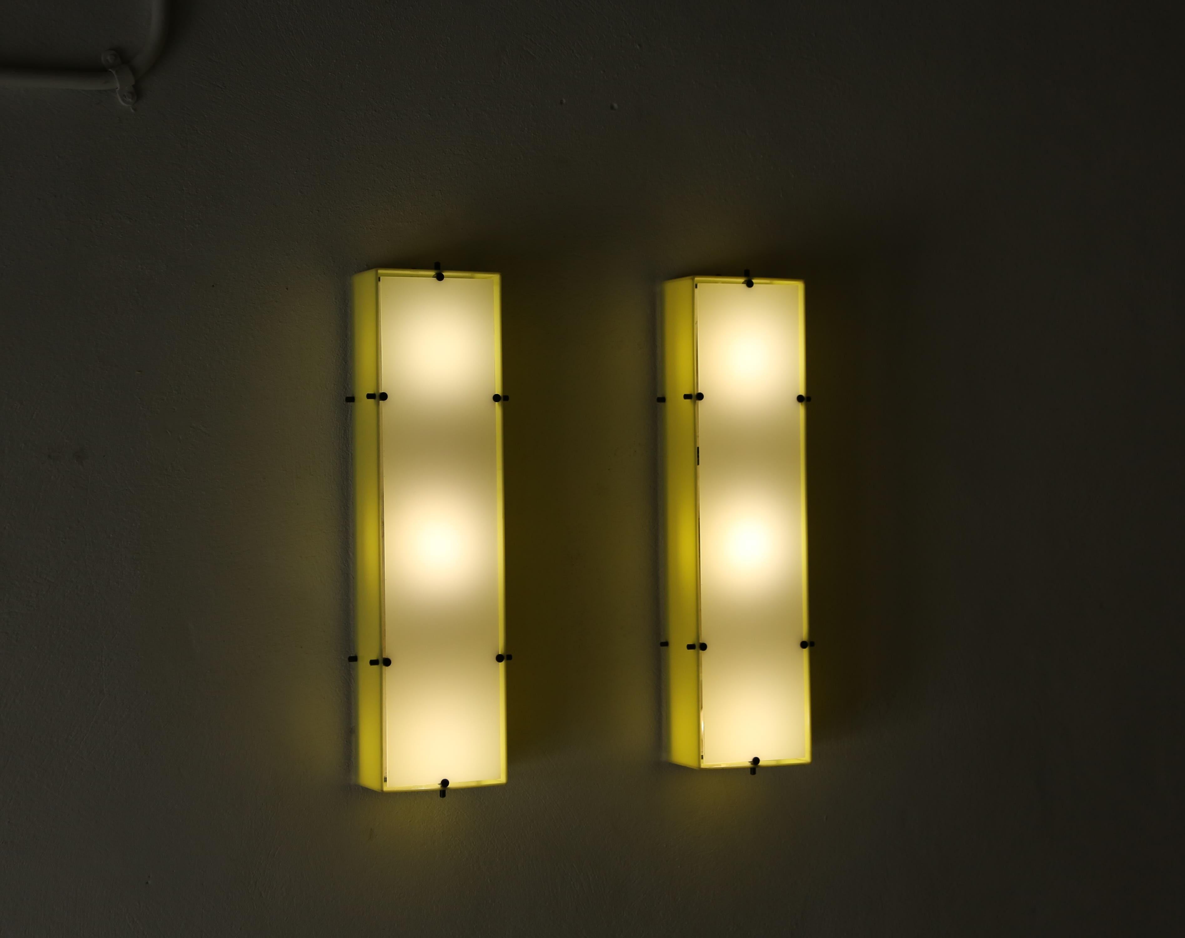 Pair of Angelo Lelii for Arredoluce Wall Lights, Italy, 1950s For Sale 3