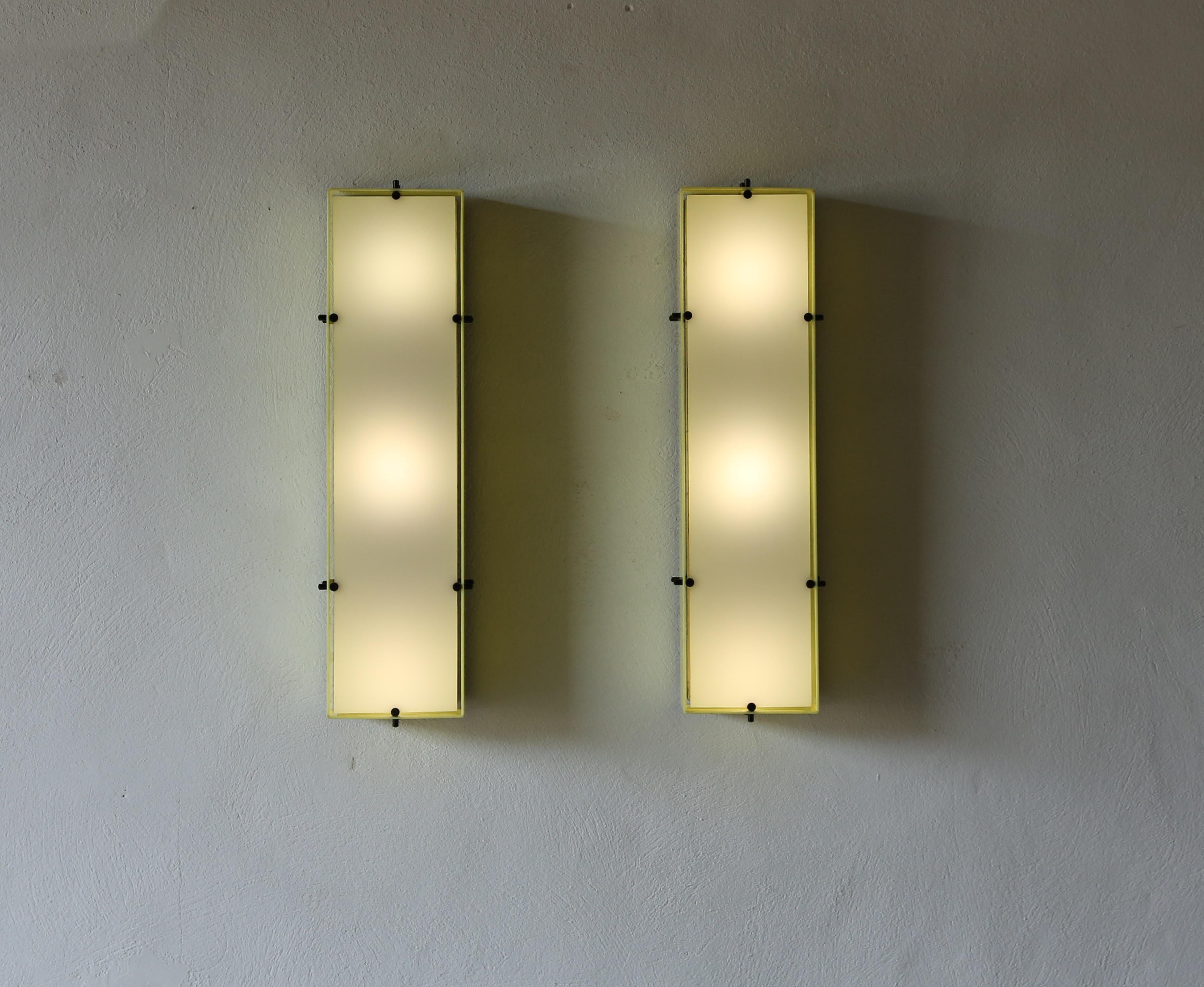 Pair of Angelo Lelii for Arredoluce Wall Lights, Italy, 1950s For Sale 5