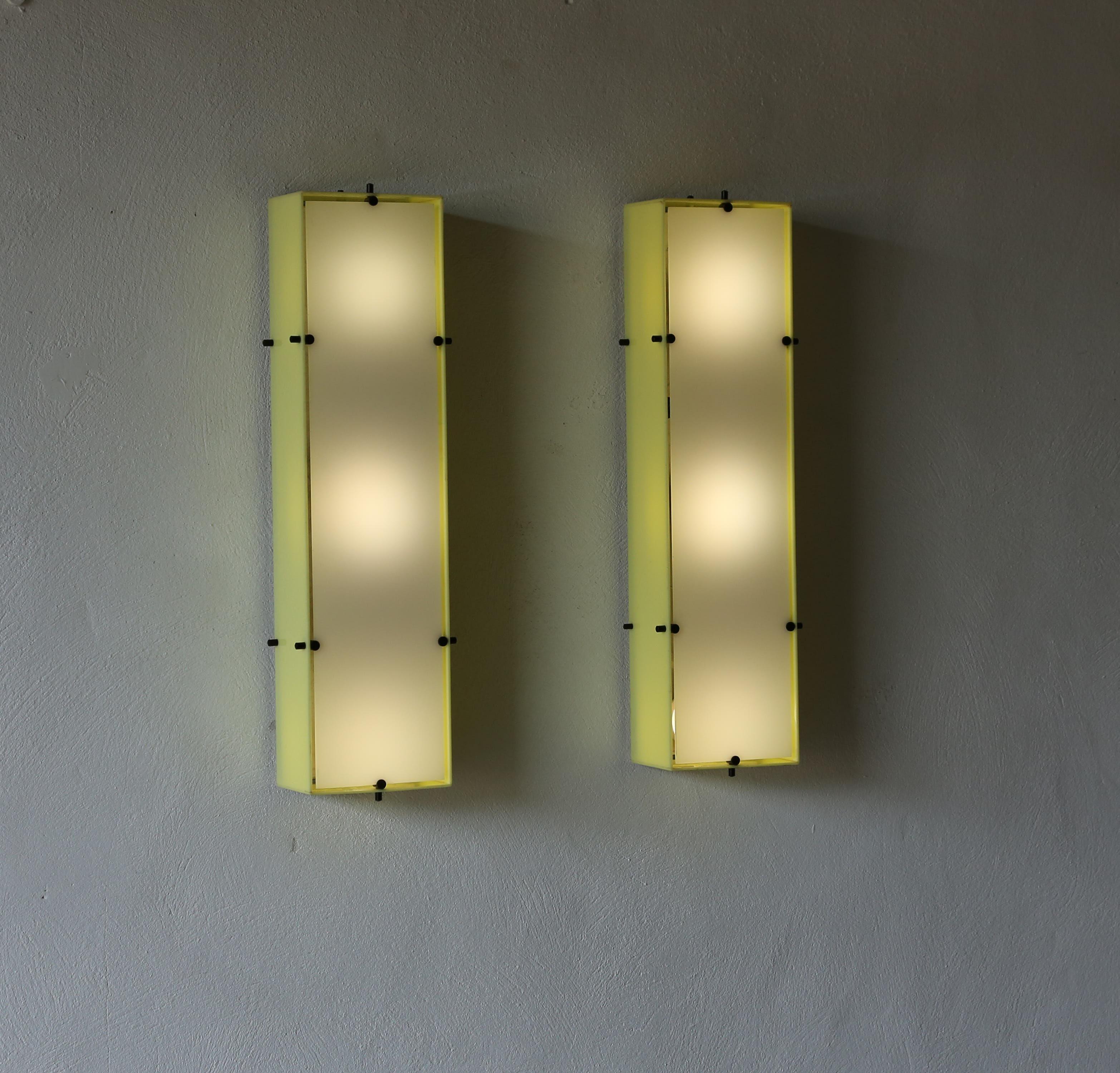 Pair of Angelo Lelii for Arredoluce Wall Lights, Italy, 1950s 6