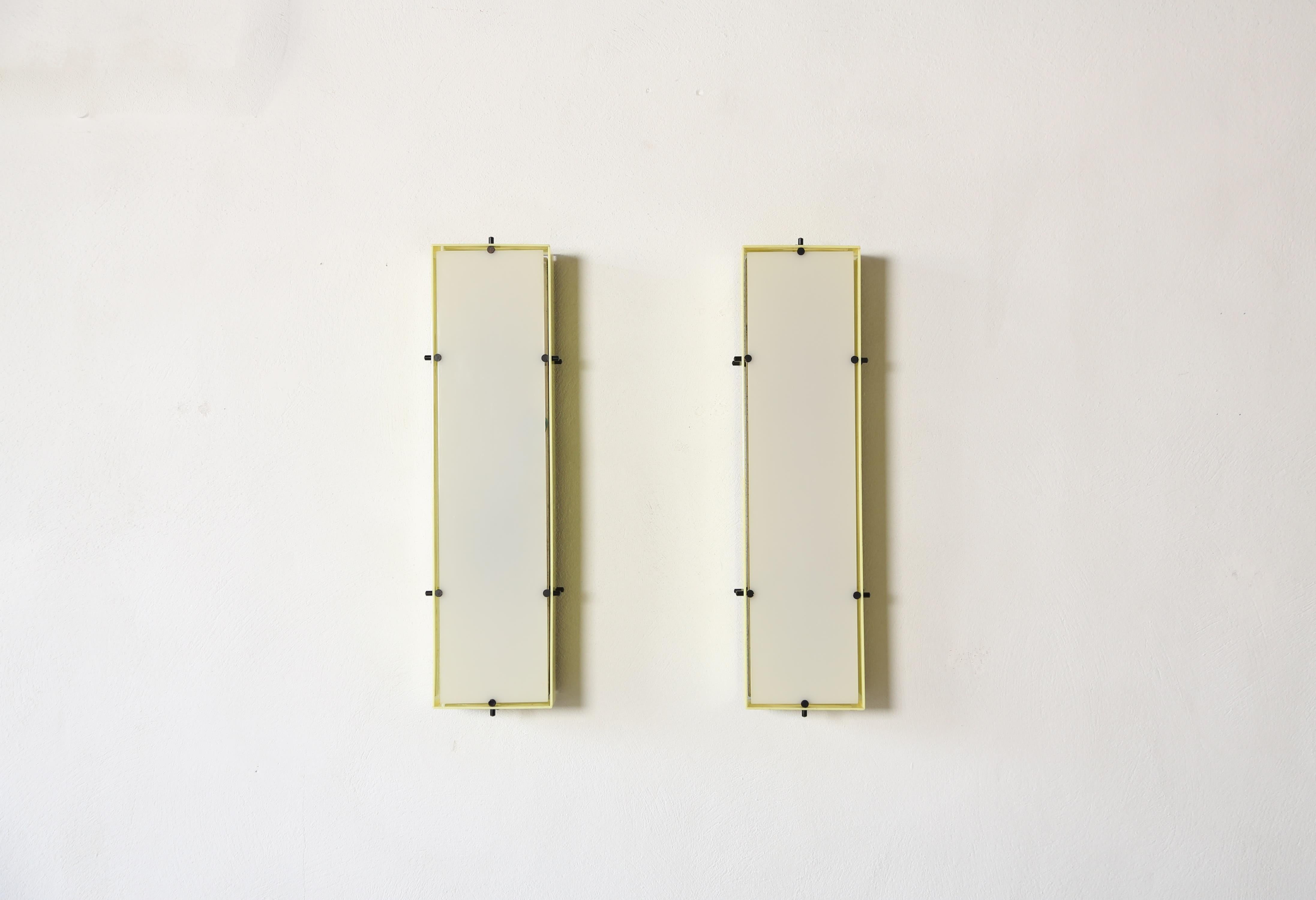 Mid-Century Modern Pair of Angelo Lelii for Arredoluce Wall Lights, Italy, 1950s For Sale