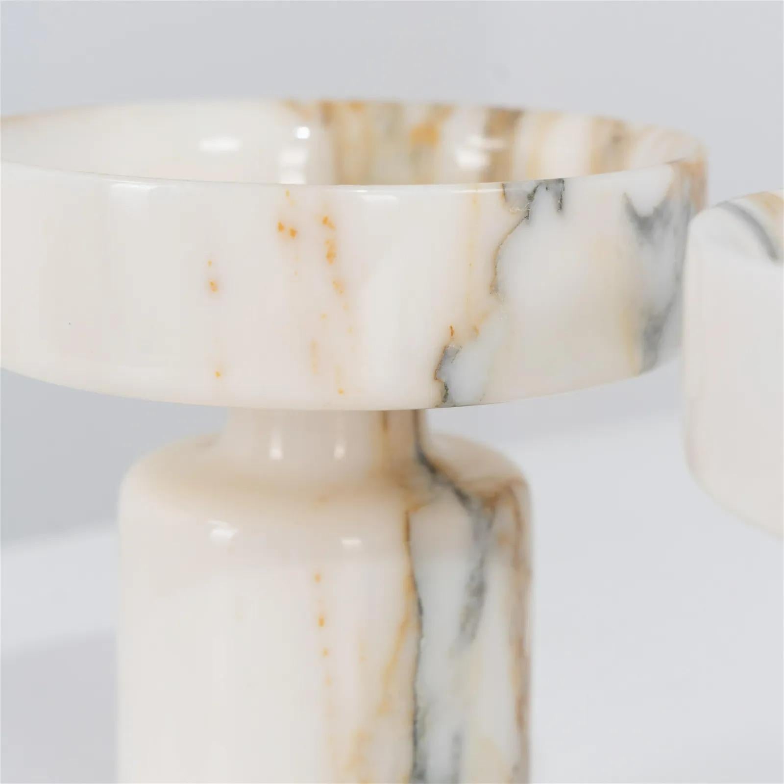 Mid-Century Modern Angelo Mangiarotti Pair Marble Vases For Sale