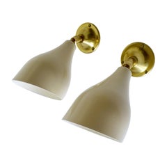 Pair of Angelo Ostuni Adjustable Sconces Wall Lights, Stilnovo Gio Ponti Era Pair of Angelo Ostuni Adjustable Sconces Wall Lights, Stilnovo Gio Ponti Era