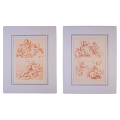 Pair of Angels Engravings from Bouchet