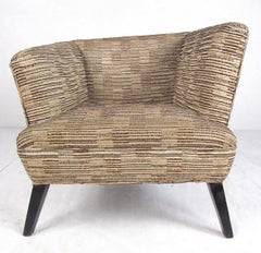 Pair of Angled Art Deco Club Chairs