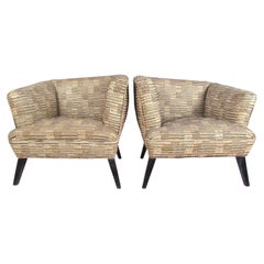 Pair of Angled Art Deco Club Chairs