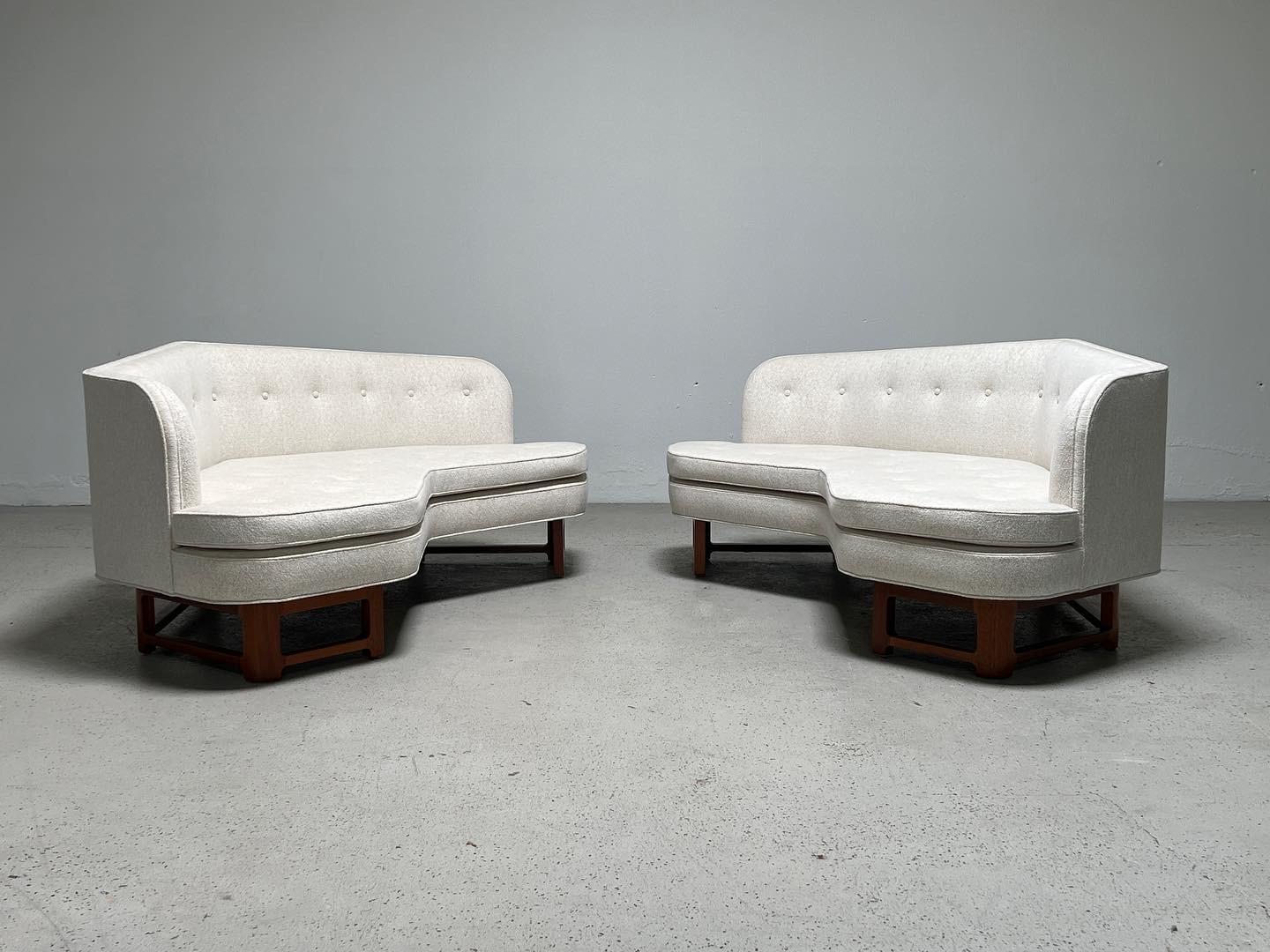 Pair of Angled Sofas by Edward Wormley for Dunbar 13