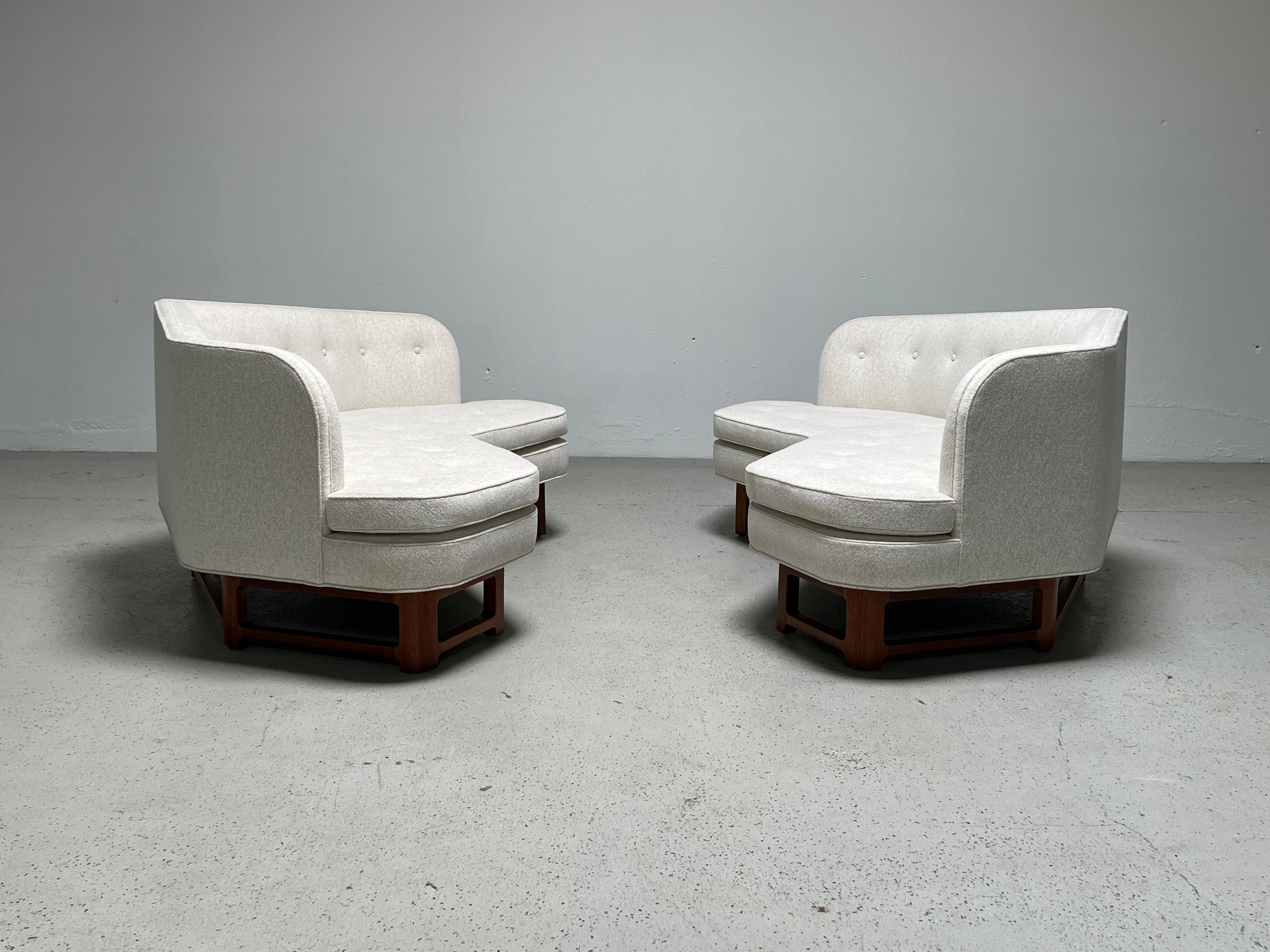 Pair of Angled Sofas by Edward Wormley for Dunbar 1