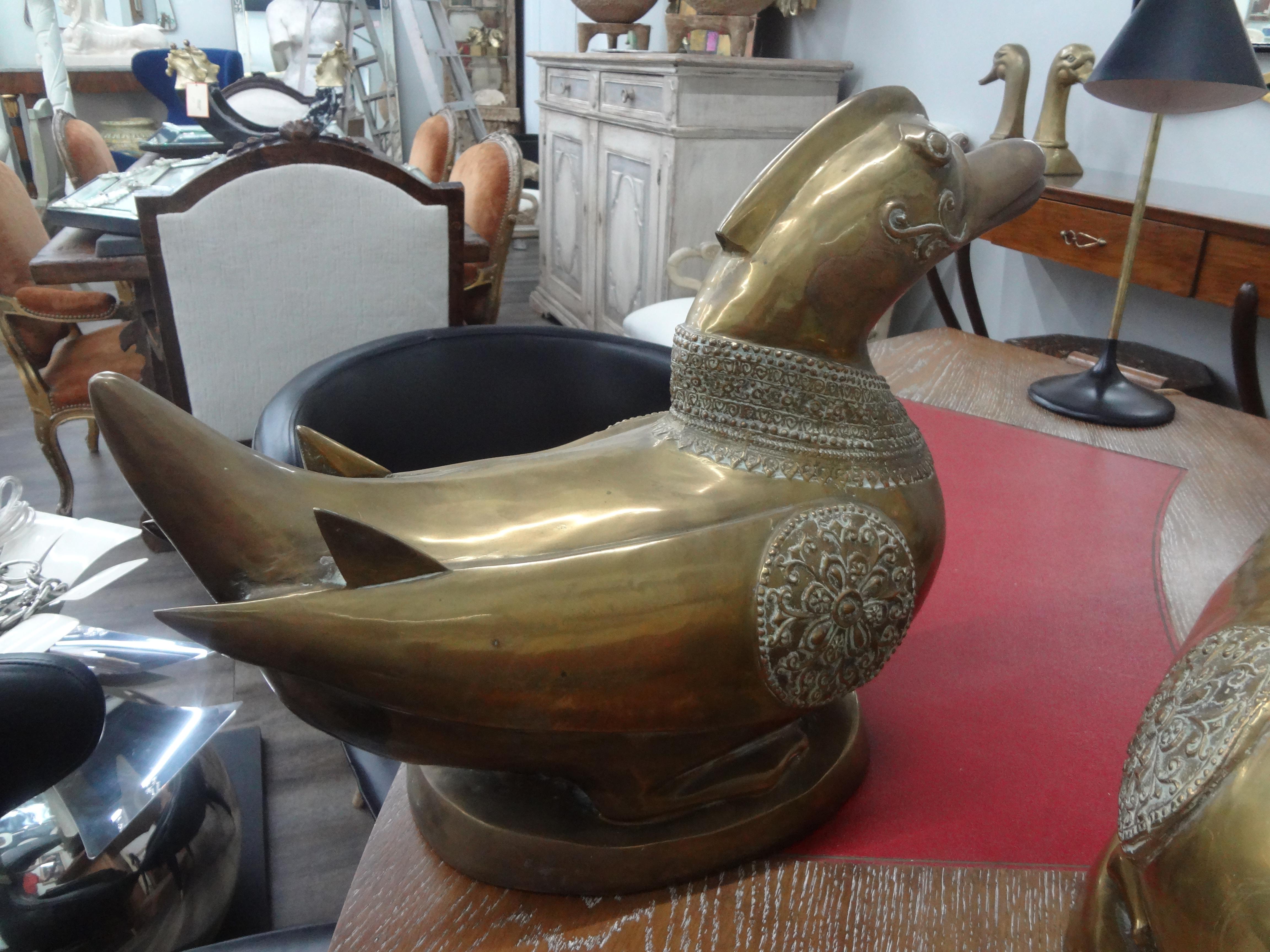 Pair of Anglo Indian Brass Ducks For Sale 4