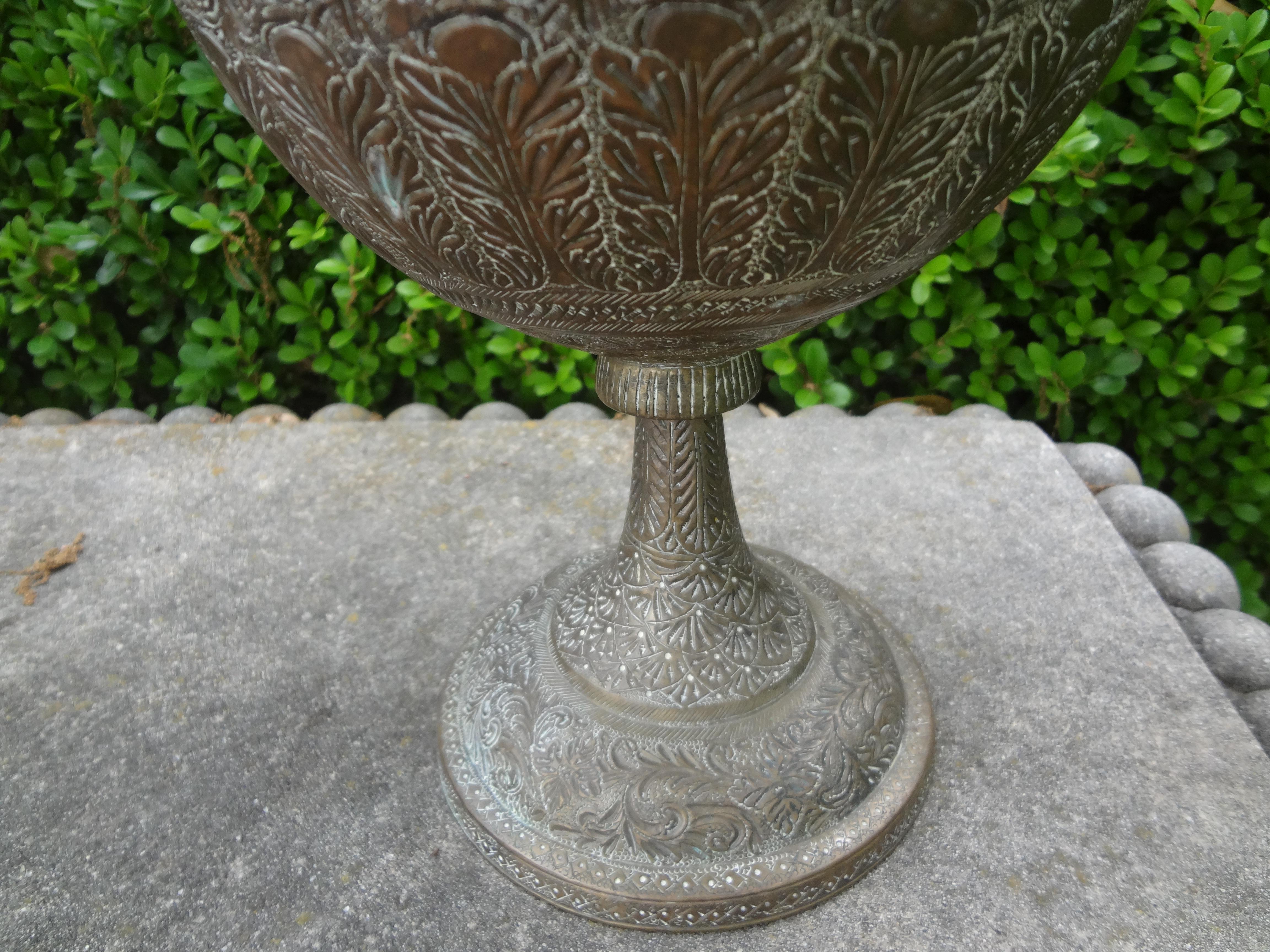 Pair Of Anglo-Indian Brass Urns With Cobras For Sale 1