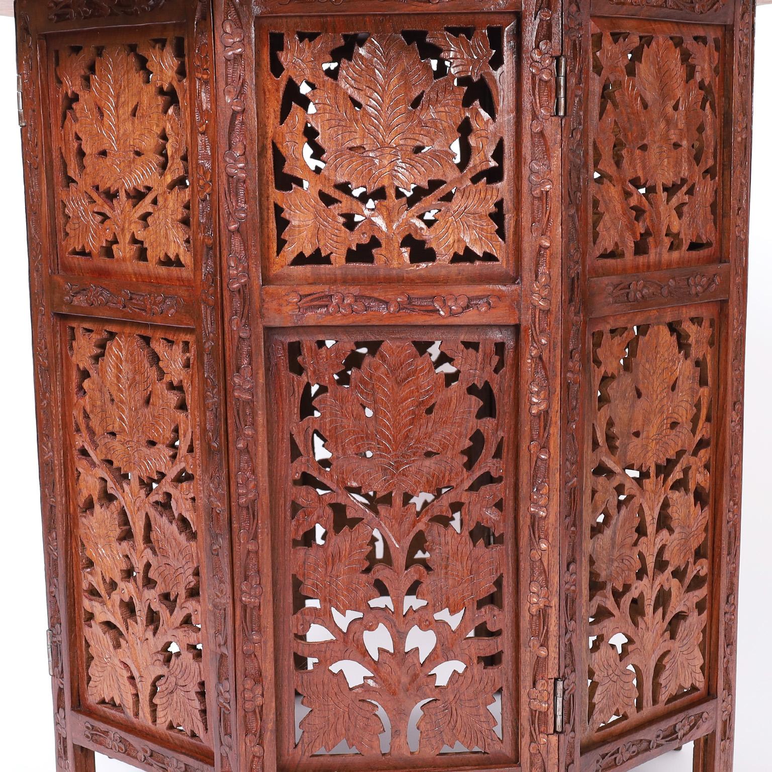 Pair of Anglo Indian Carved and Inlaid Tables or Stands 1