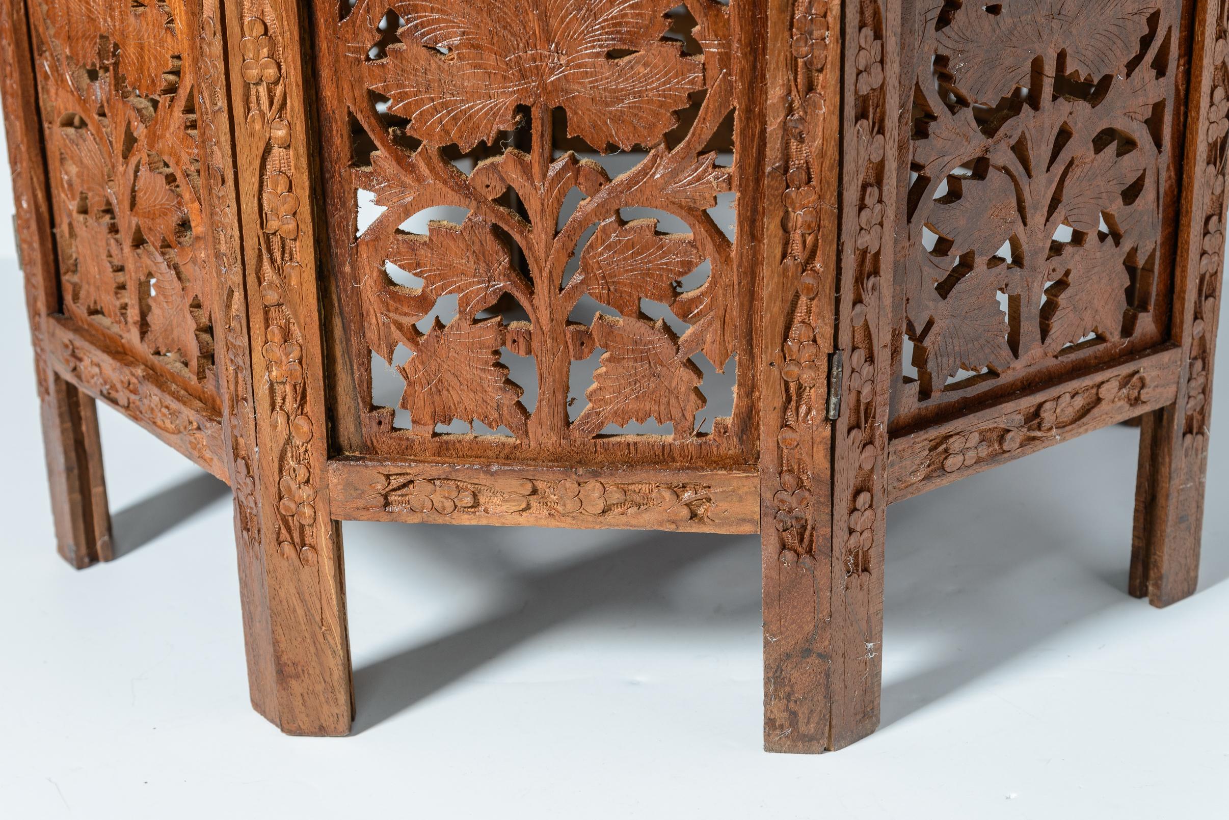 Bone Pair of Anglo Indian Carved & Inlaid Side Tables, 1960s