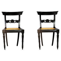 Used  Pair of Anglo-Indian Ceylon Solid Chairs