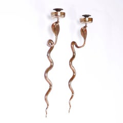 Pair of Anglo-Indian Cobra Wall Sconces