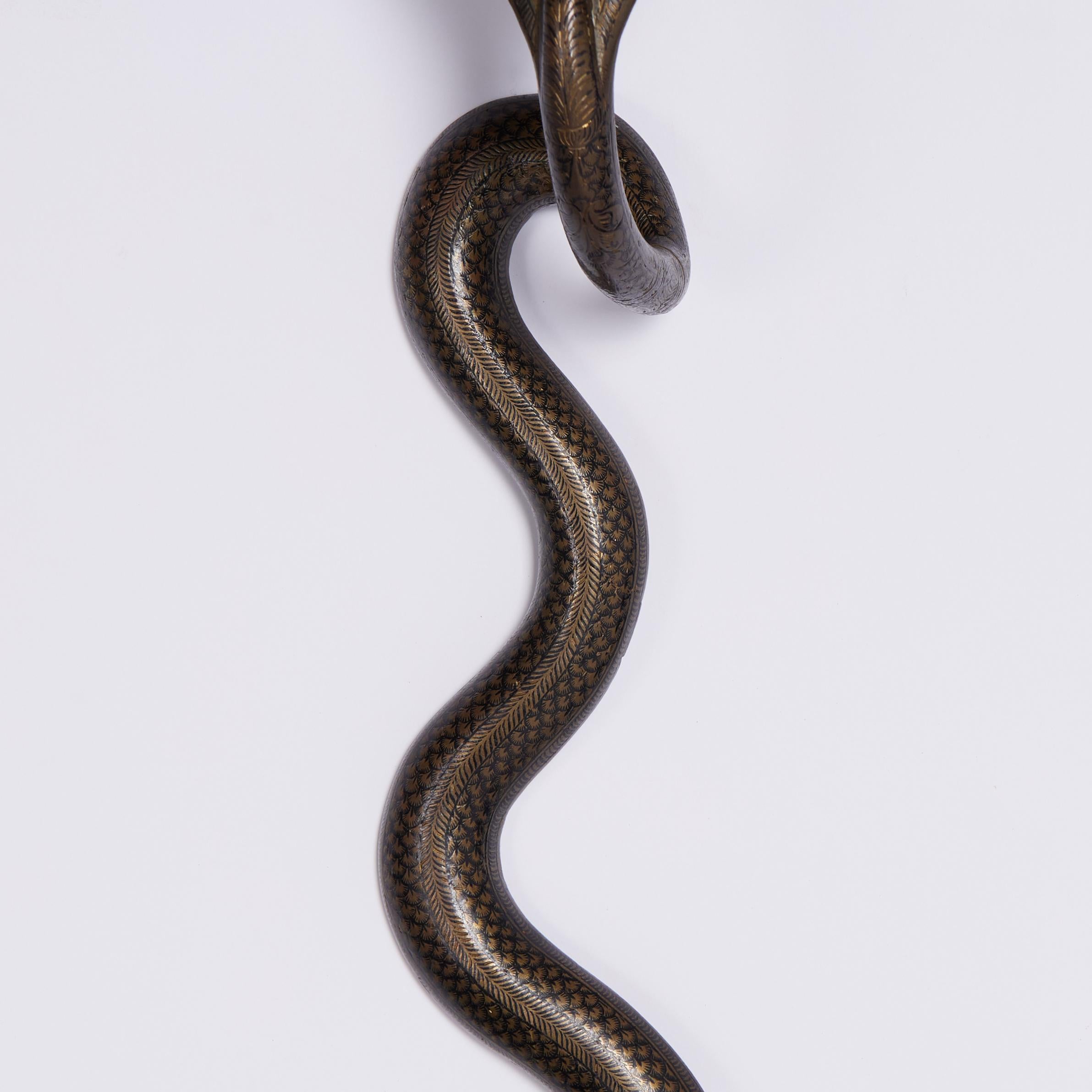 Pair of Anglo Indian Cobra Wall Sconces For Sale 1