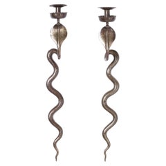 Pair of Anglo Indian Cobra Wall Sconces