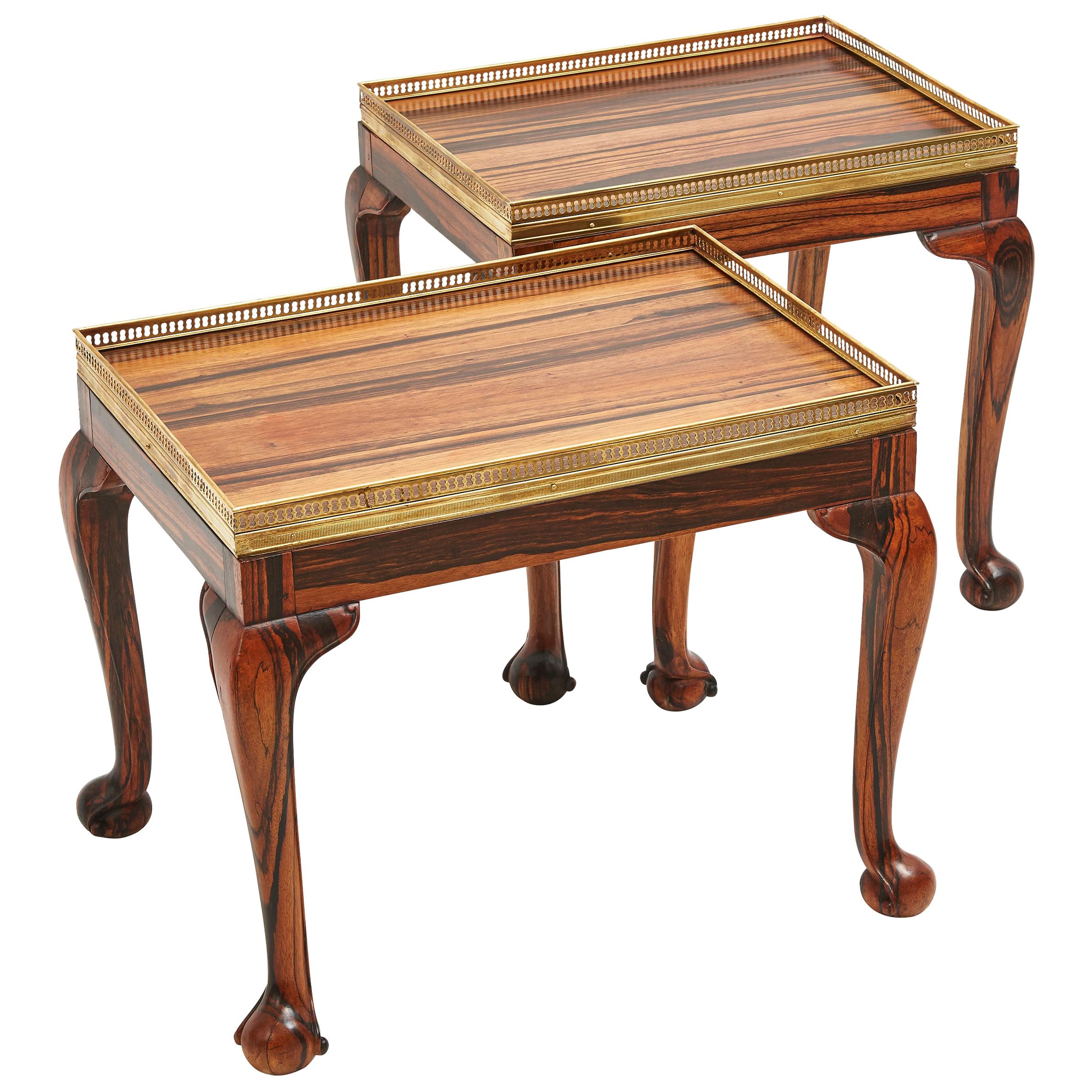 Pair of Anglo-Indian Coromandel Low Tables, circa 1900 For Sale