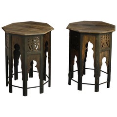 Pair of Anglo-Indian Ebony Lamp Tables