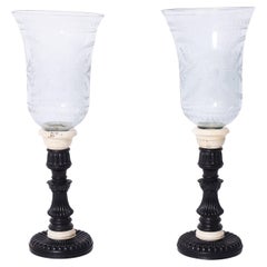 Blown Glass Candle Holders