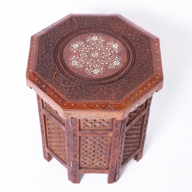 Pair of Anglo Indian Inlaid End Tables at 1stDibs