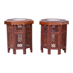 Pair of Anglo Indian Inlaid End Tables