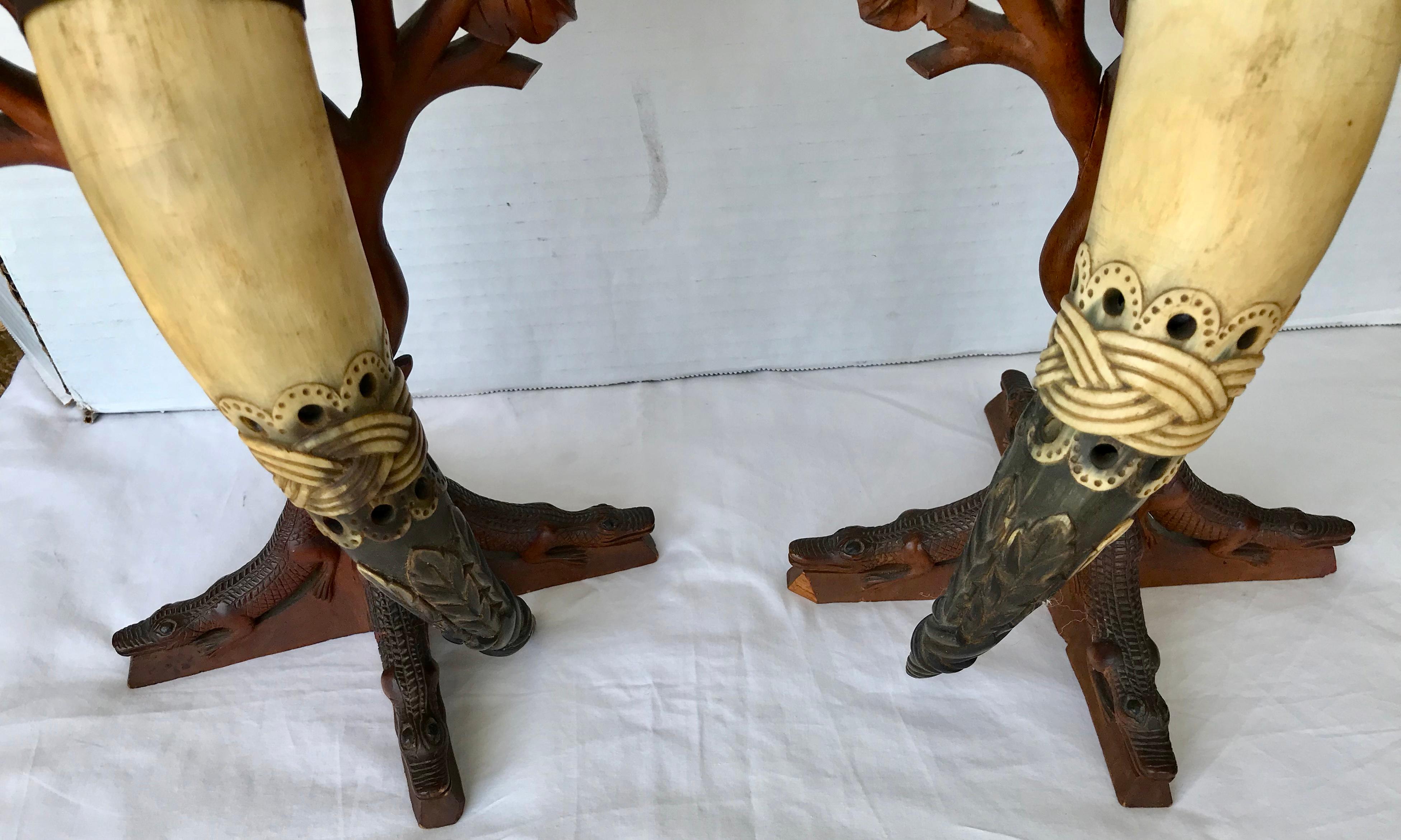 Pair of Anglo-Indian Mounted Steer Horns For Sale 3