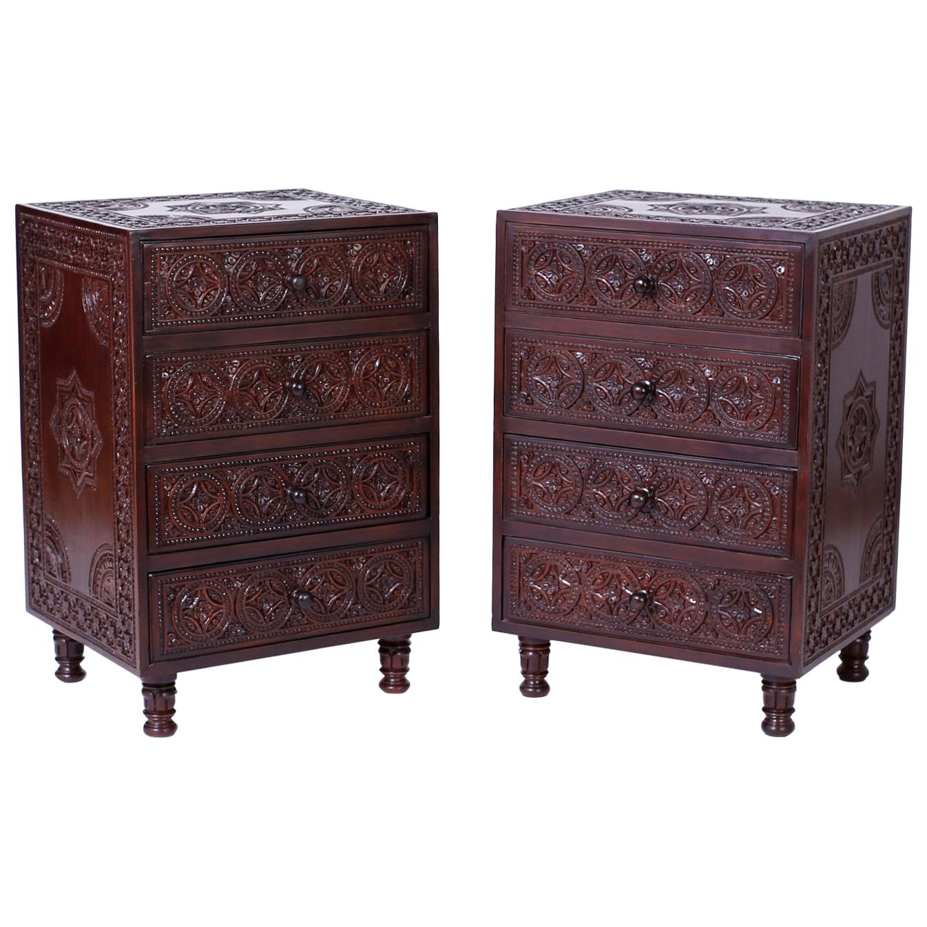 Pair of Anglo-Indian Nightstands