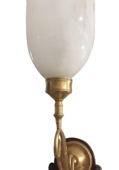 Set of 4 Anglo Indian Opaline Glass Sconces