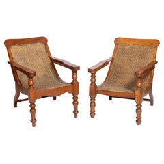 Pair of Anglo Indian Plantation Chairs, India circa 1900