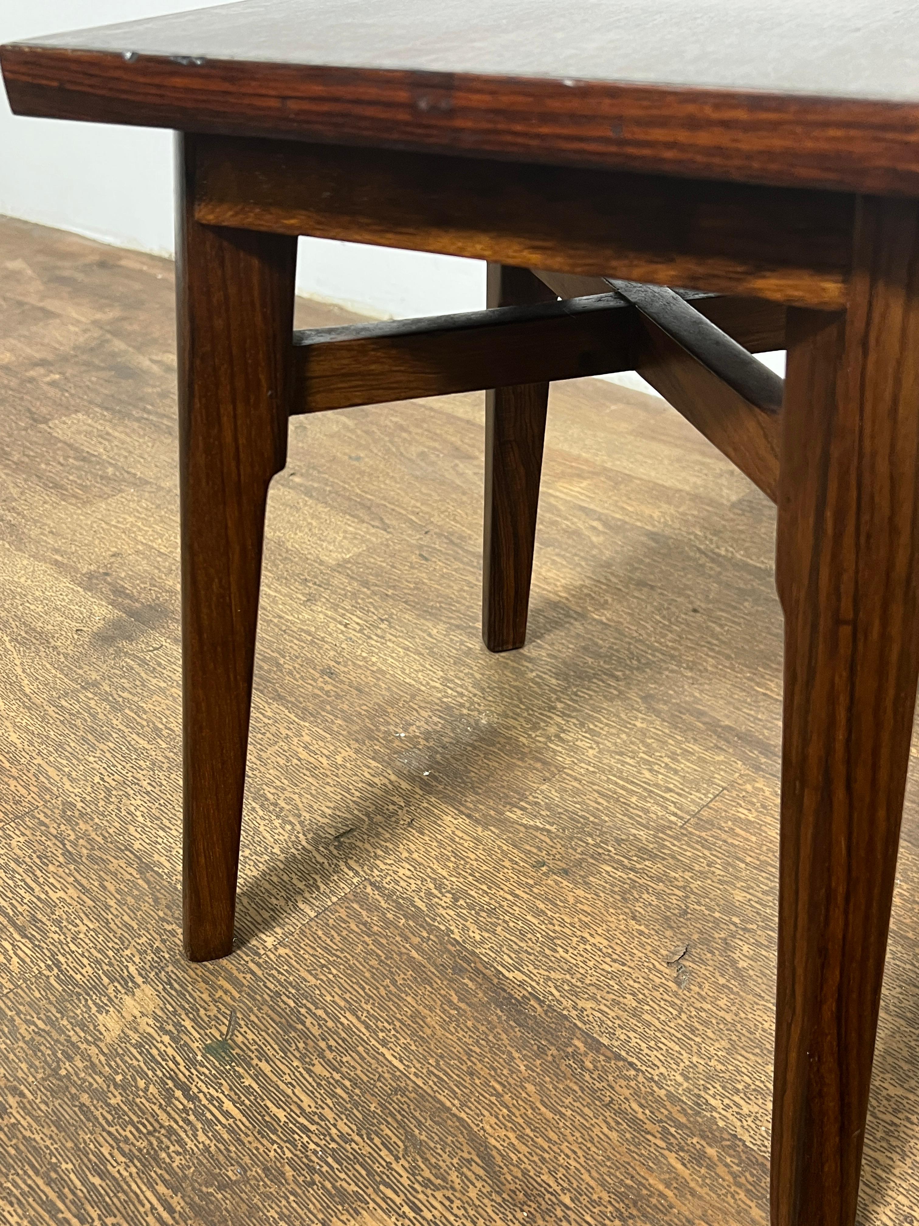 Pair of Anglo Indian Rosewood Side Tables by Spencer & Co., Madras, Circa 1950s For Sale 3