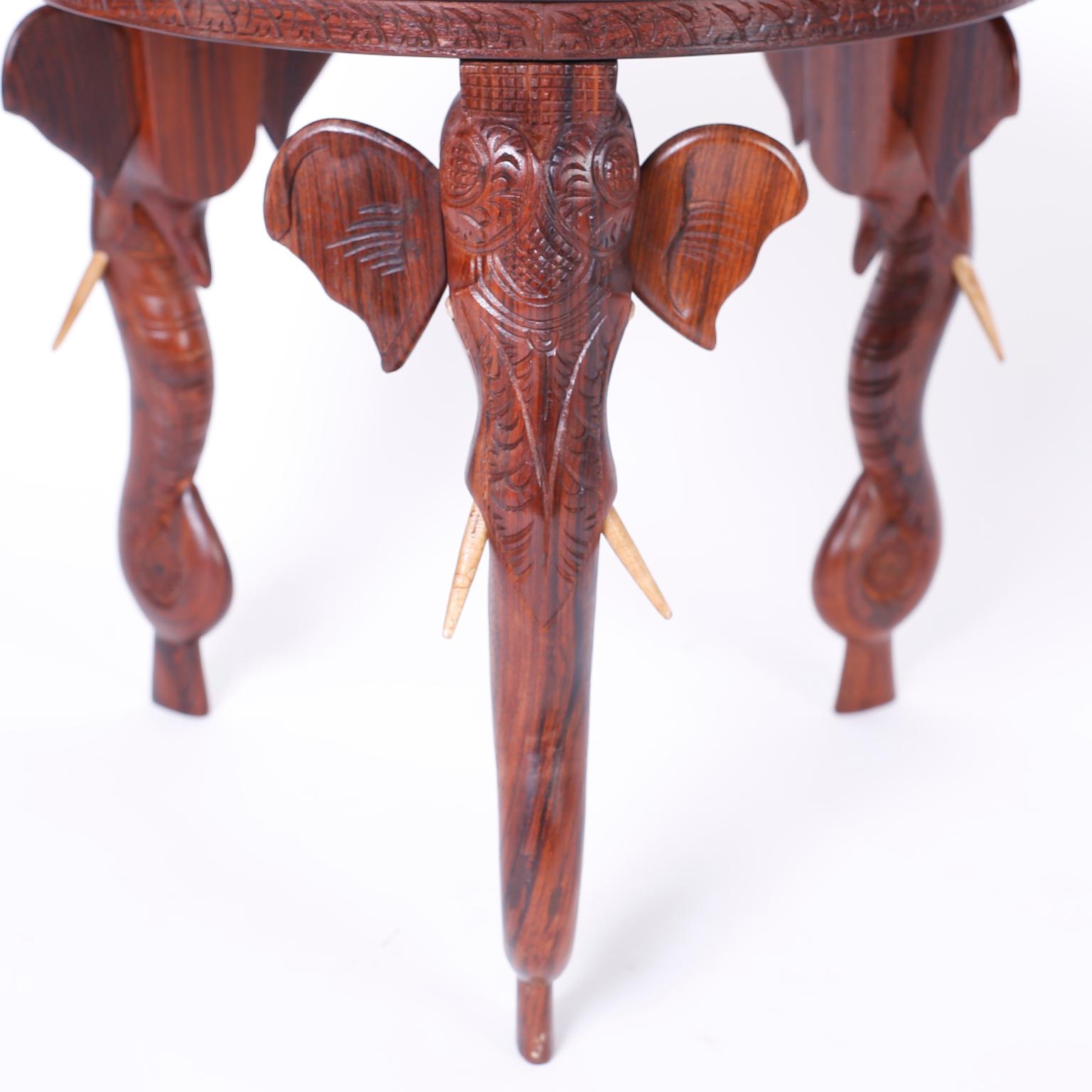 20th Century Pair of Anglo-Indian Rosewood Tables or Stands For Sale