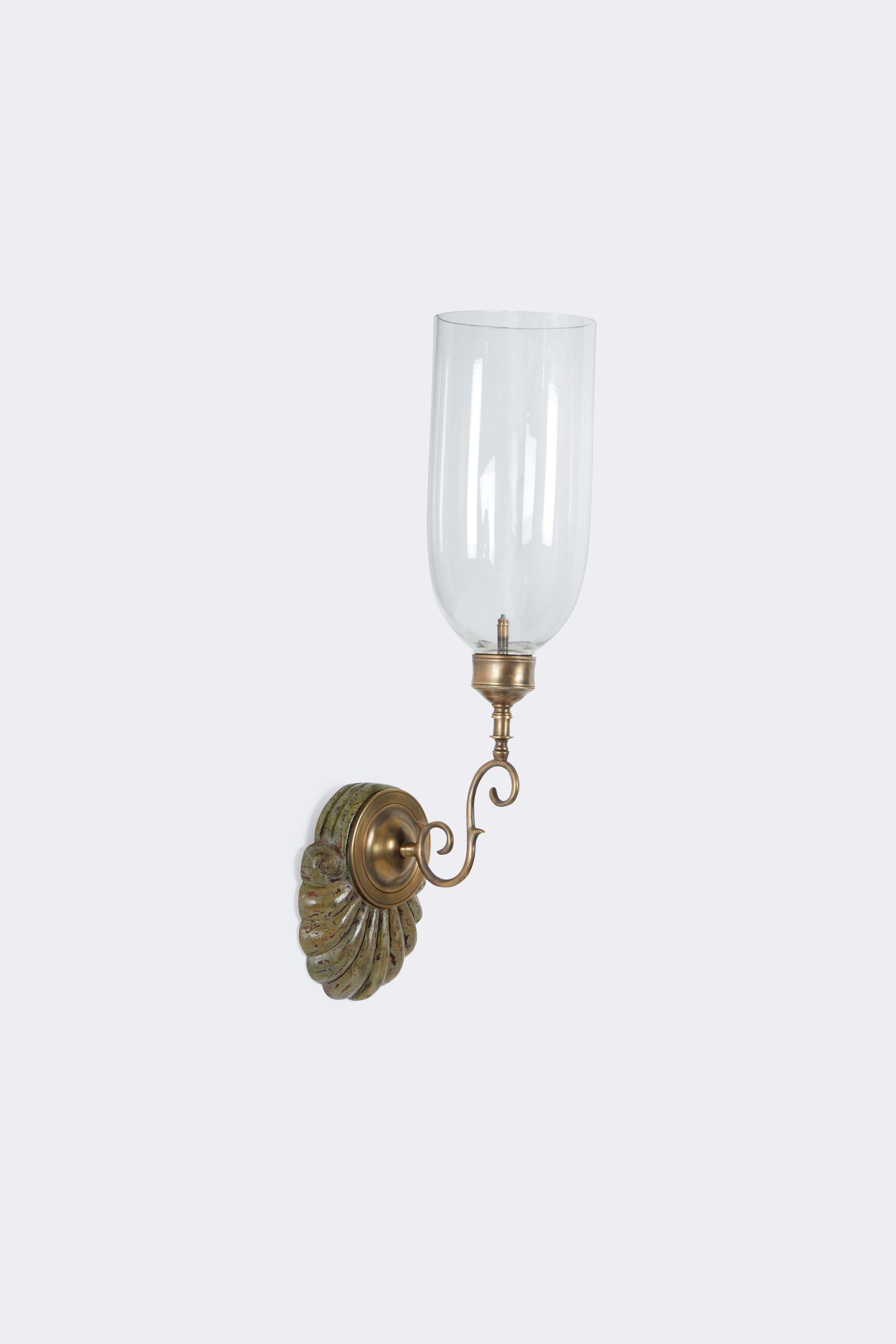 shell candle sconce