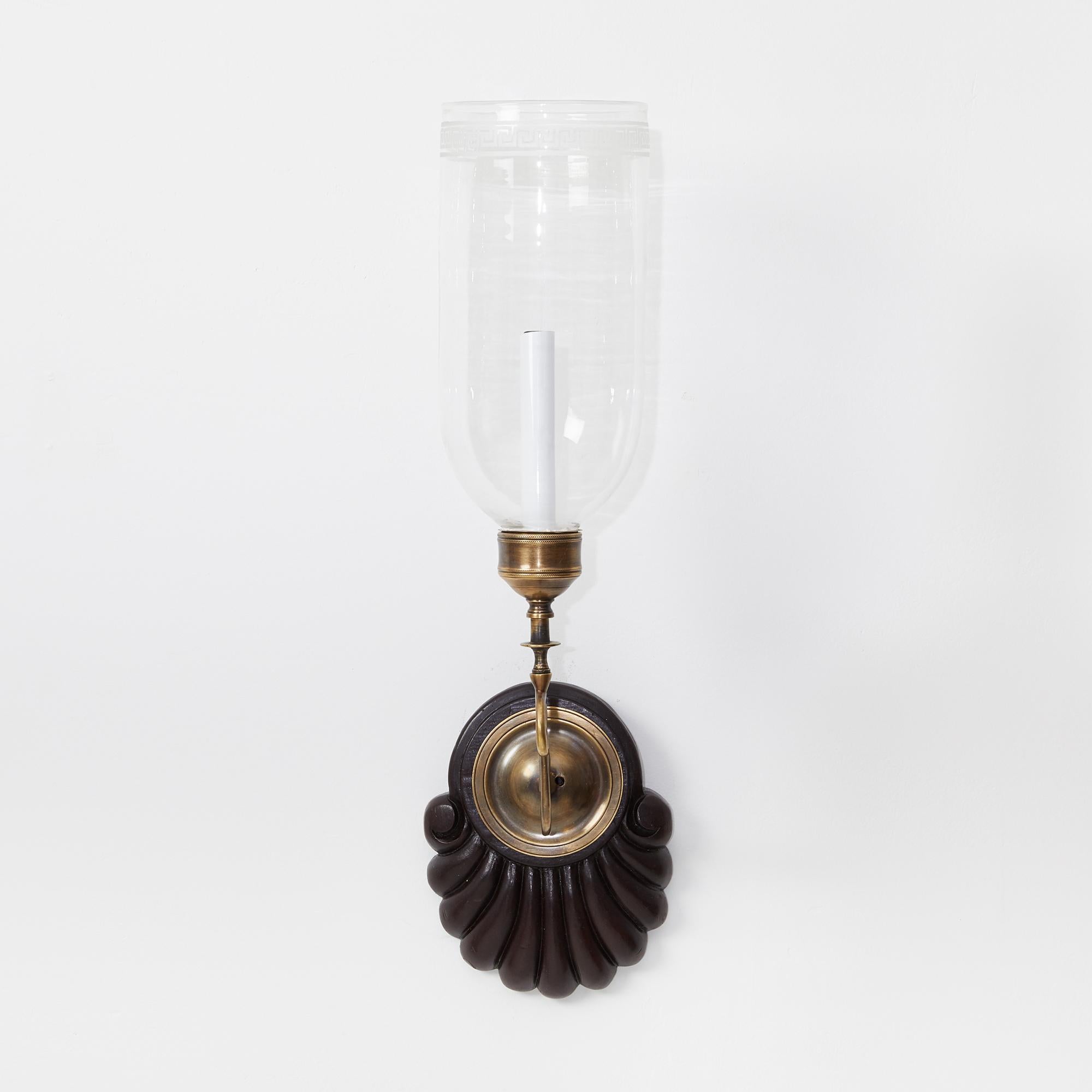 scallop wall sconce