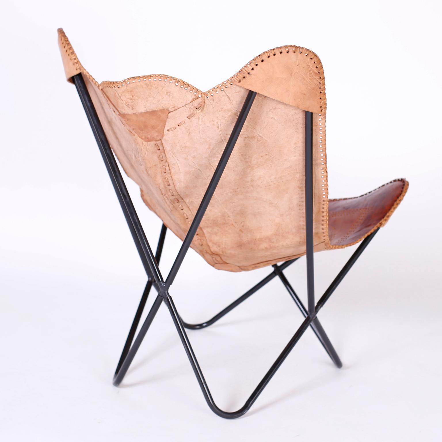 embossed leather chair