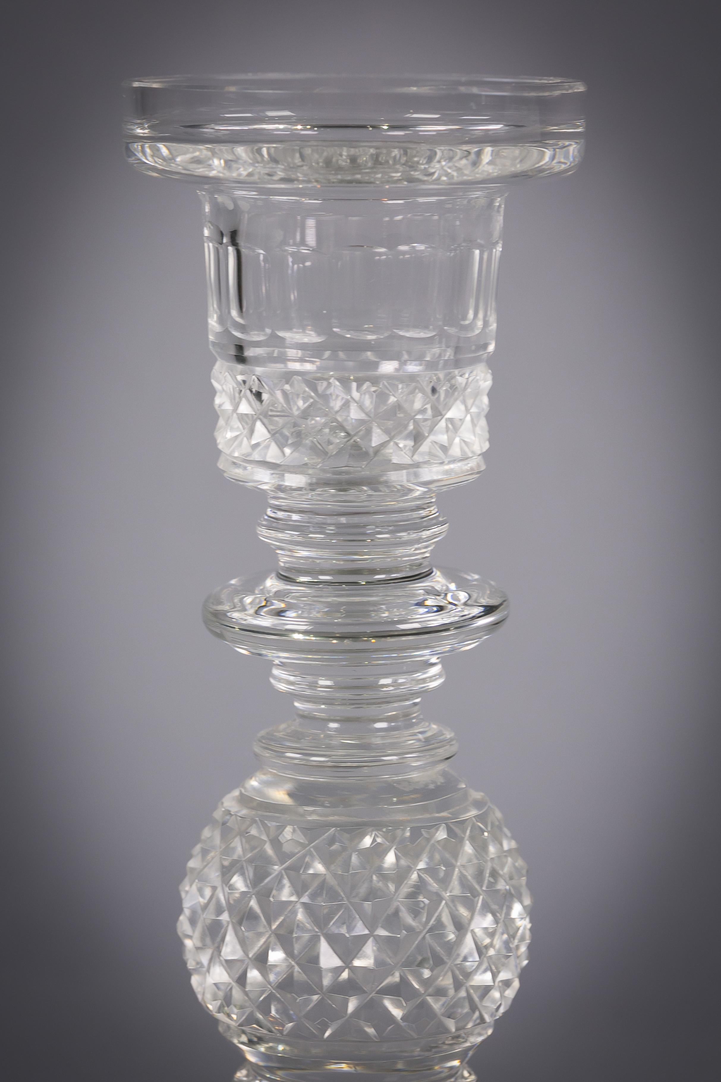 cut glass candlesticks
