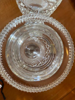 Pair of Anglo Irish Cut Glass Lidded Jars