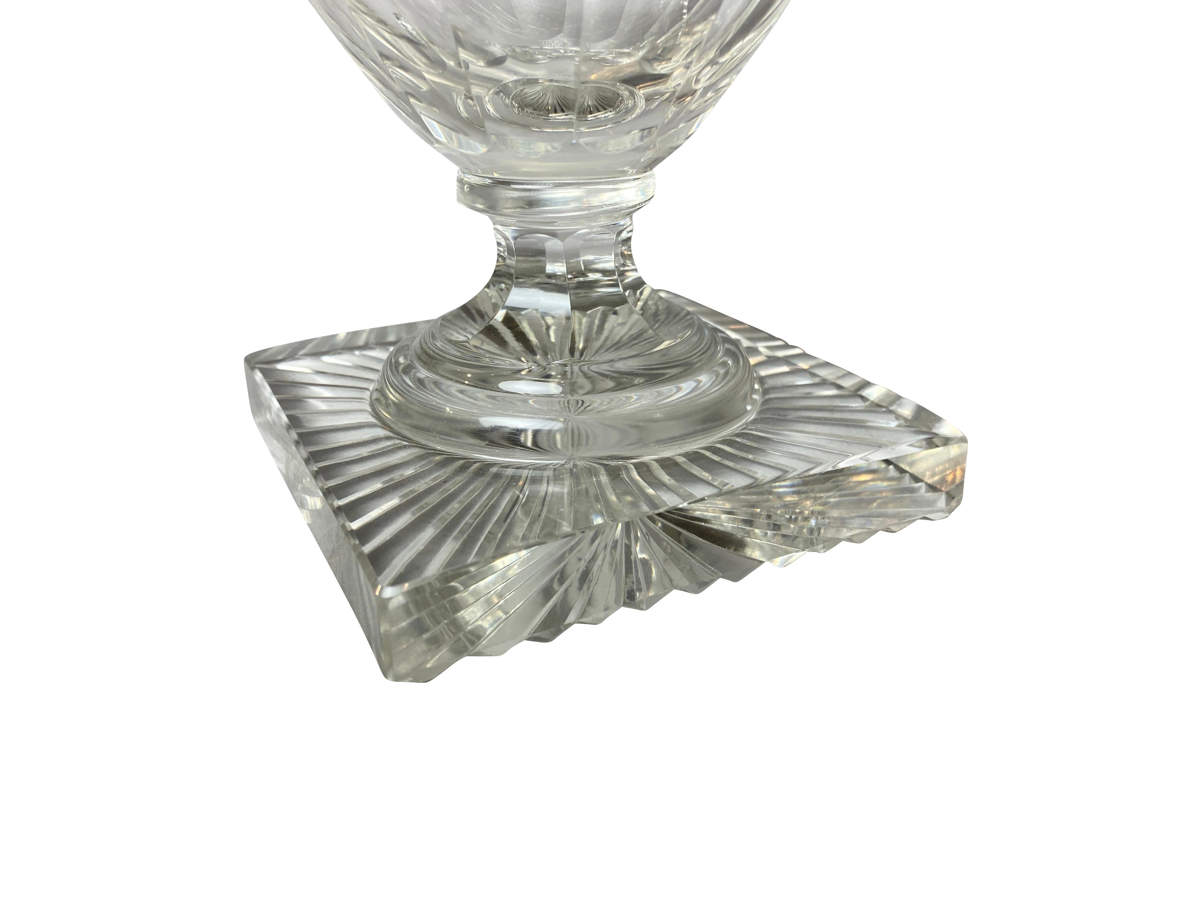 Pair of Anglo Irish Cut Glass Pokals In Good Condition In Essex, MA