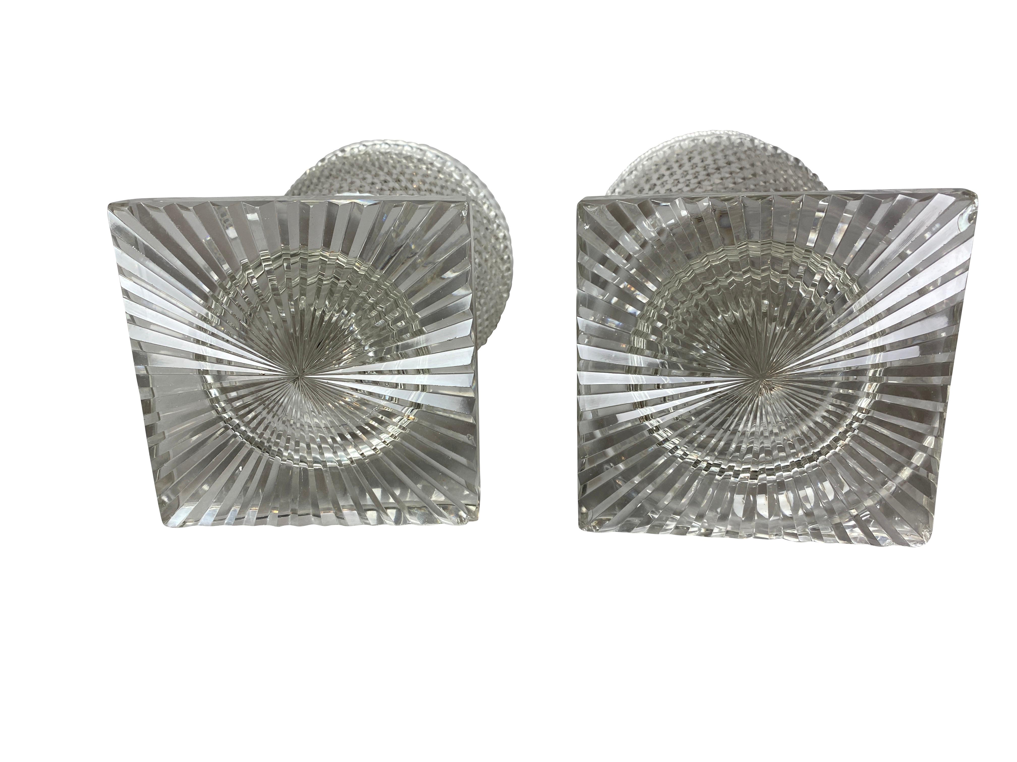 Pair of Anglo Irish Cut Glass Pokals 1