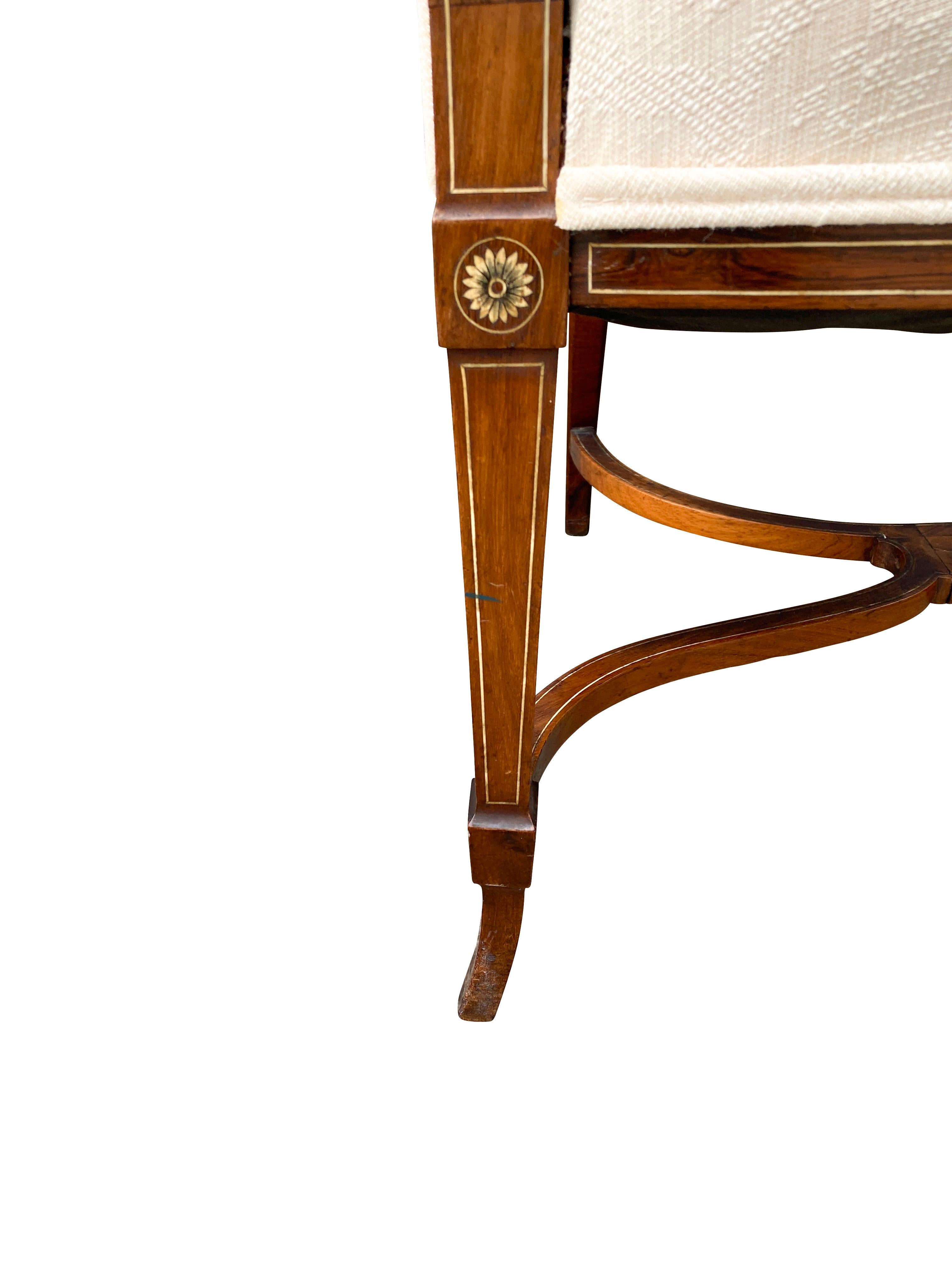 Pair of Anglo-Japanese Rosewood and Inlaid Armchairs, Collinson & Lock 3
