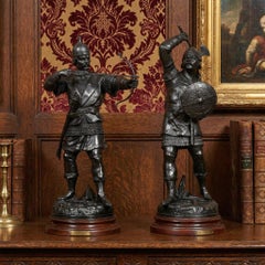 Pair Of Anglo-Saxon Warrior Figures