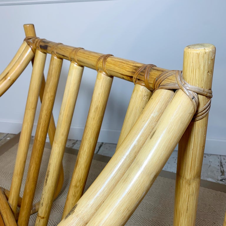 Pair of Angraves of Leicester Rattan Lounge Chairs, 1950s For Sale at 1stDibs