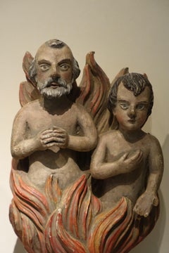 Pair of Anima Sola or Lonely Soul Sculptures, 16th Century, Southern Italy