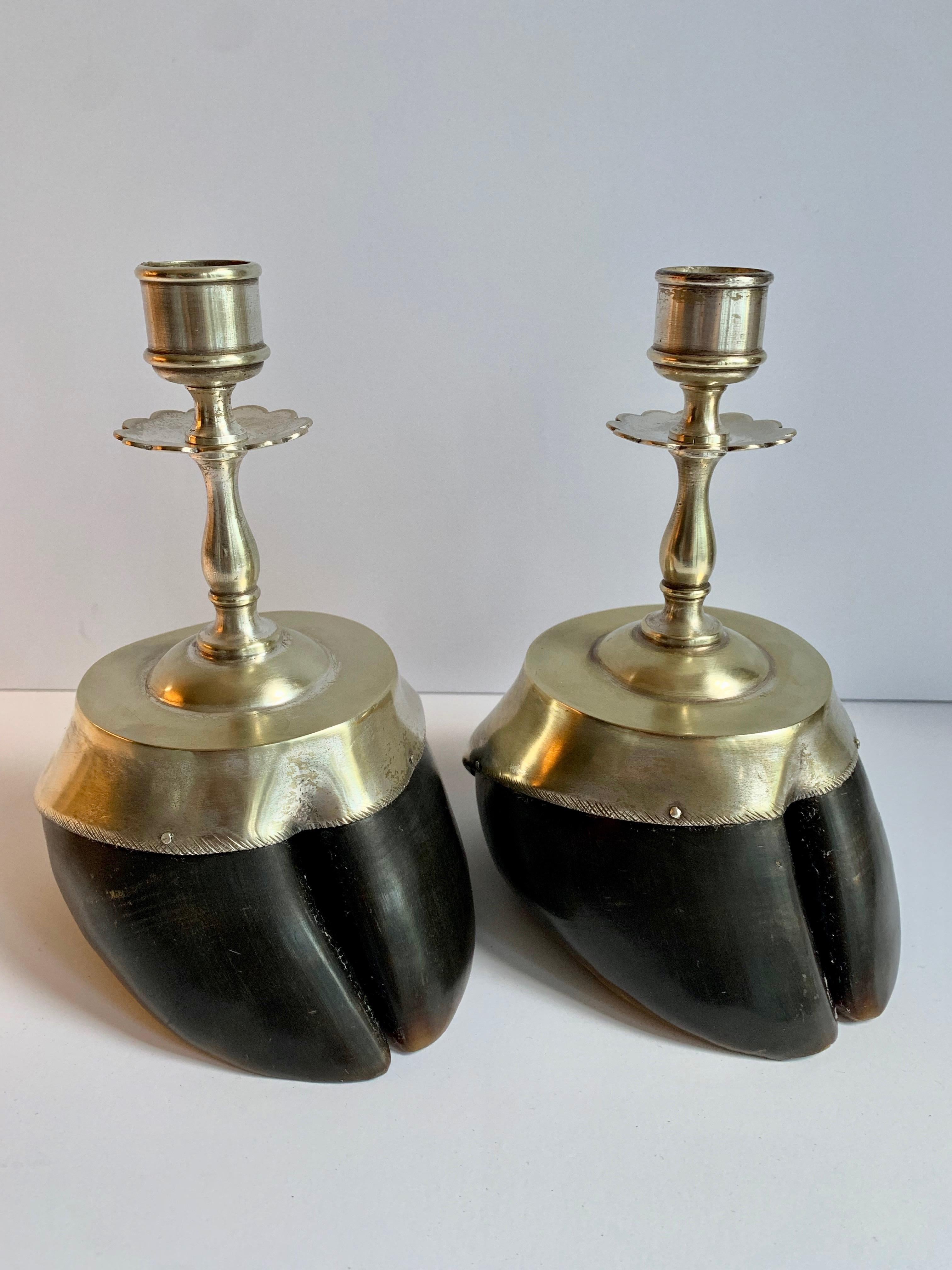 Pair of Animal Hoof Candlesticks 3